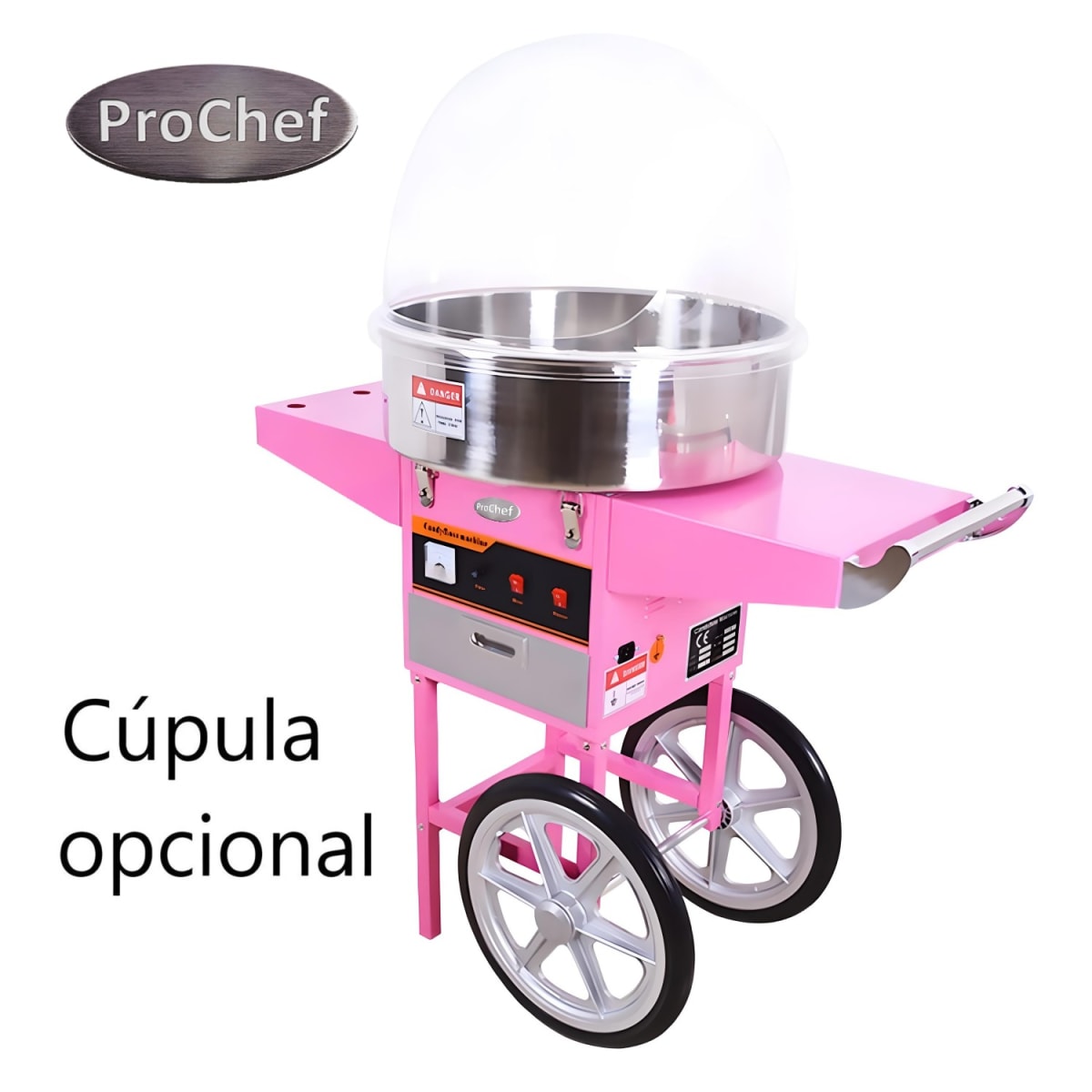 Máquina algodonera de algodón de azúcar con carro6