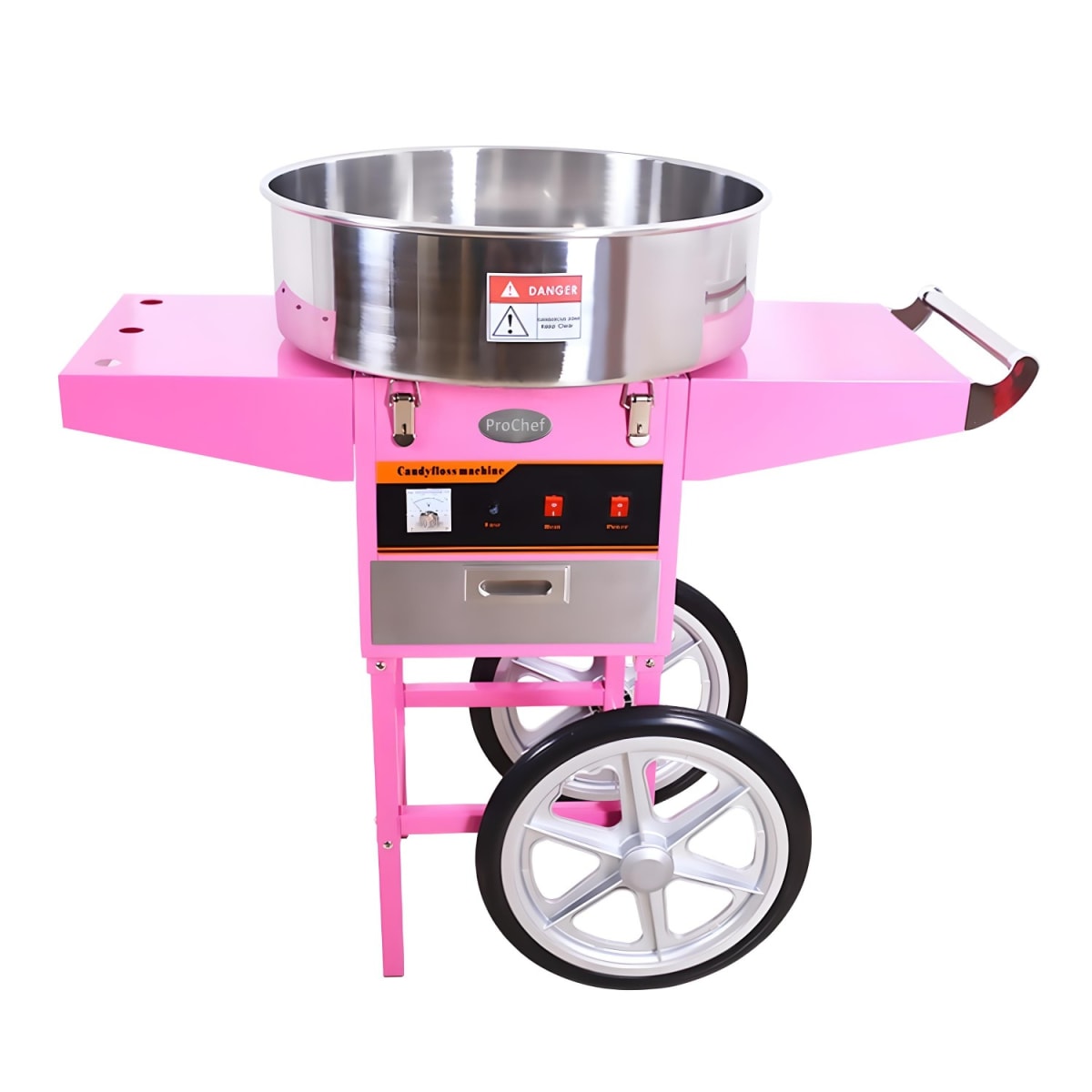 Máquina algodonera de algodón de azúcar con carro2