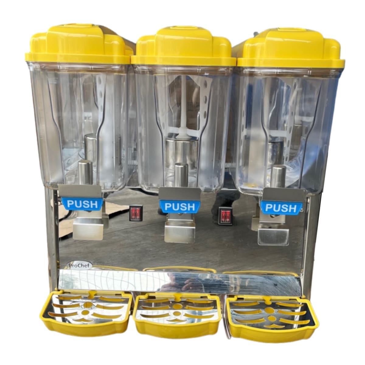 Dispensador de Jugo 3x15 Litros. Acero Inoxidable2
