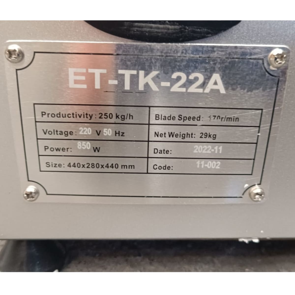 Moledora de carne industrial ProChef 250 kg/hora8