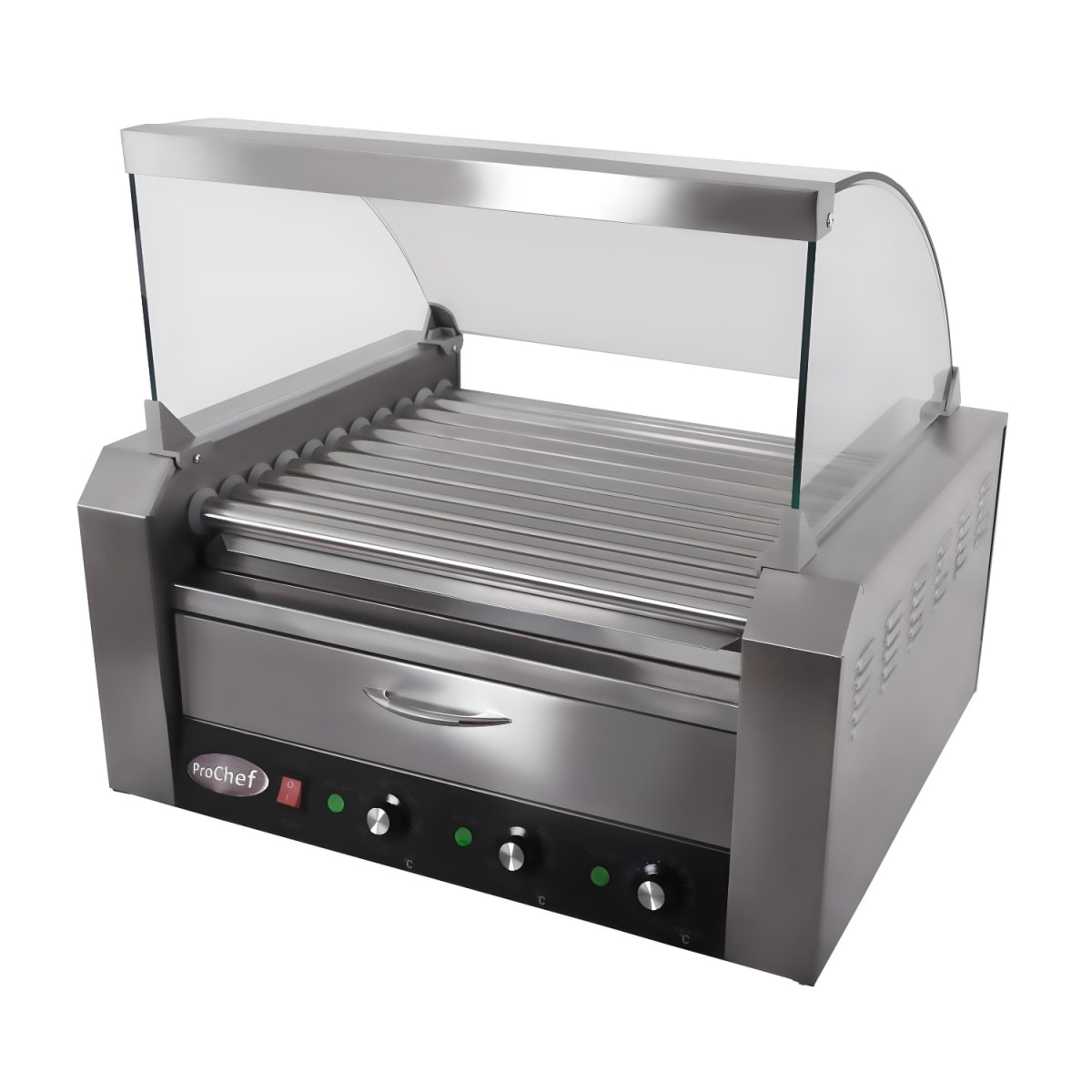 Roller Hot Dogs 11 Rodillos con Mantenedor de Pan1
