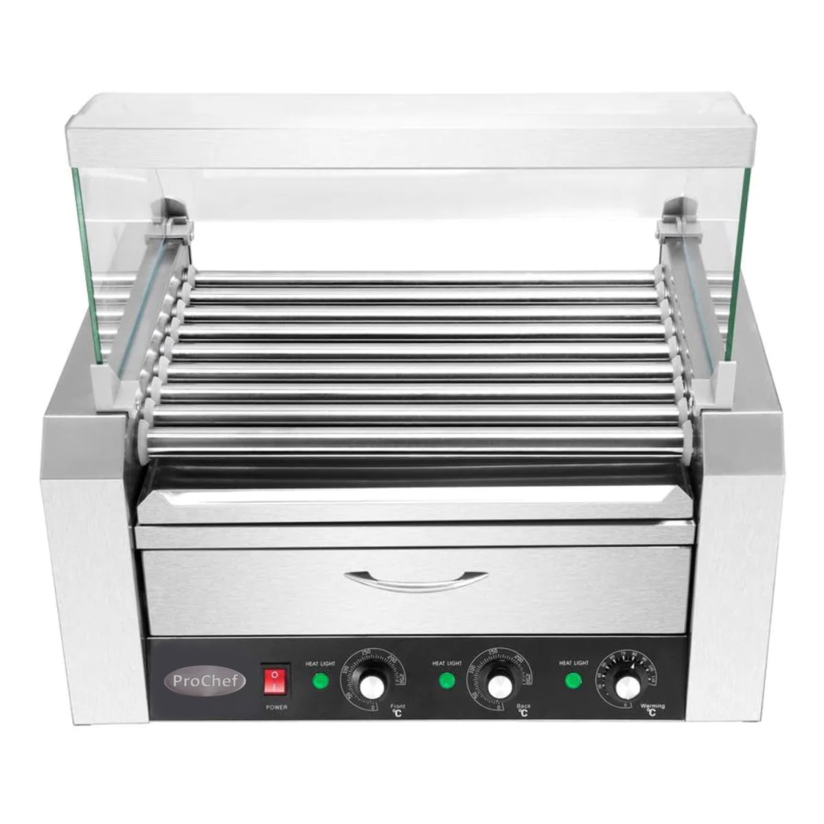 Roller Hot Dogs 9 Rodillos con Mantenedor de Pan4