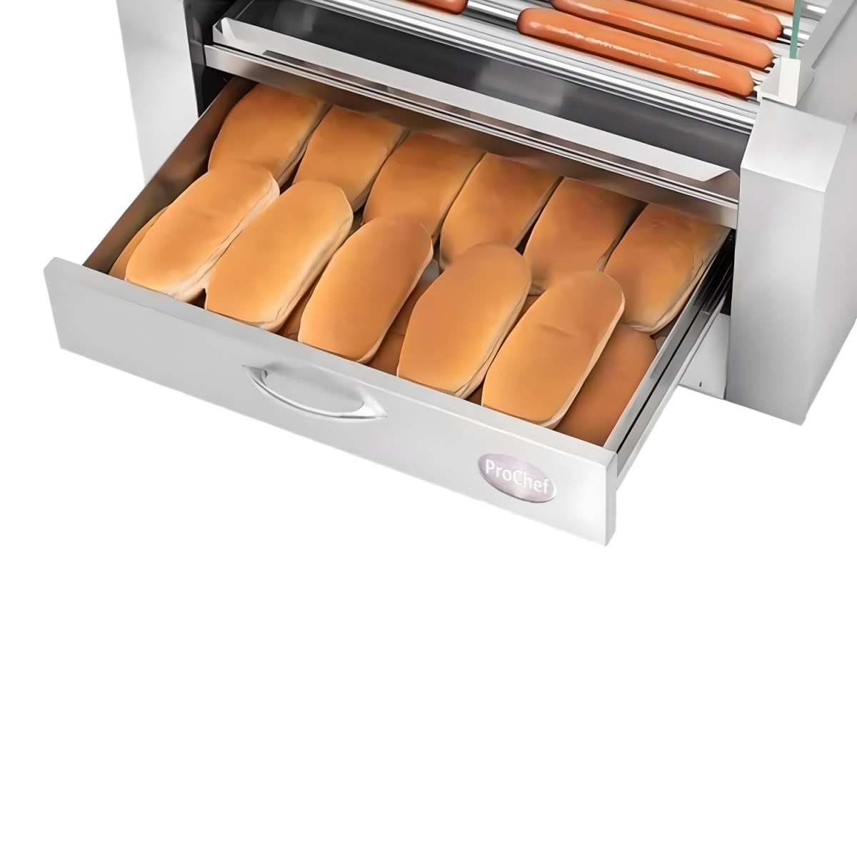 Roller Hot Dogs 11 Rodillos con Mantenedor de Pan6