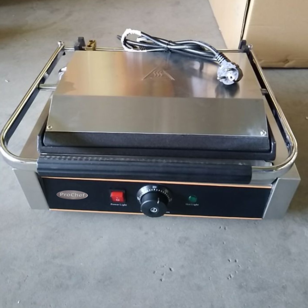 Plancha Sandwichera Panini Grill Lisa Acero Inox.5