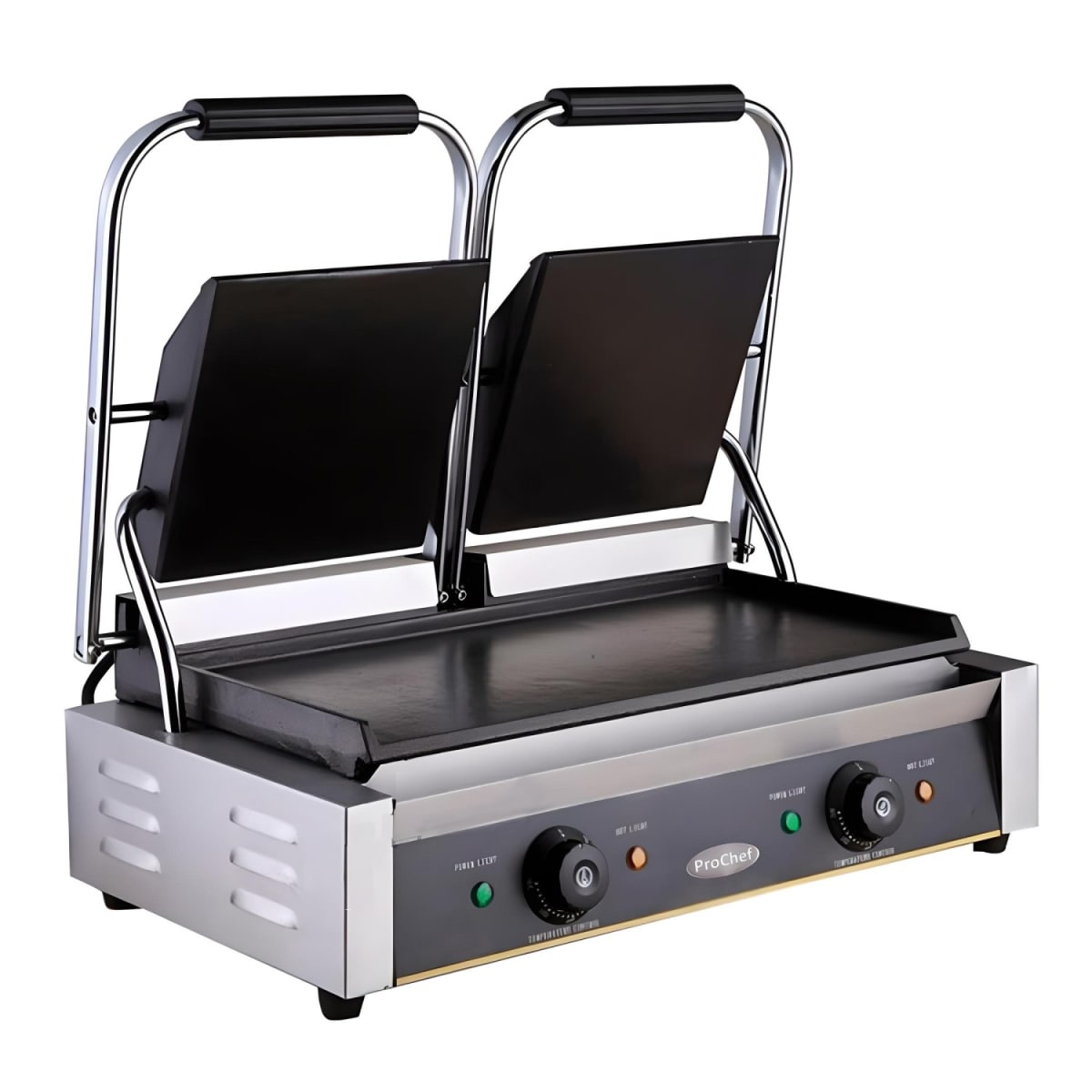 Plancha Sandwichera doble Panini Grill Acero Inox.2