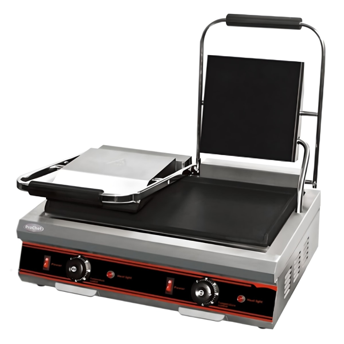 Plancha Sandwichera doble Panini Grill Acero Inox.3