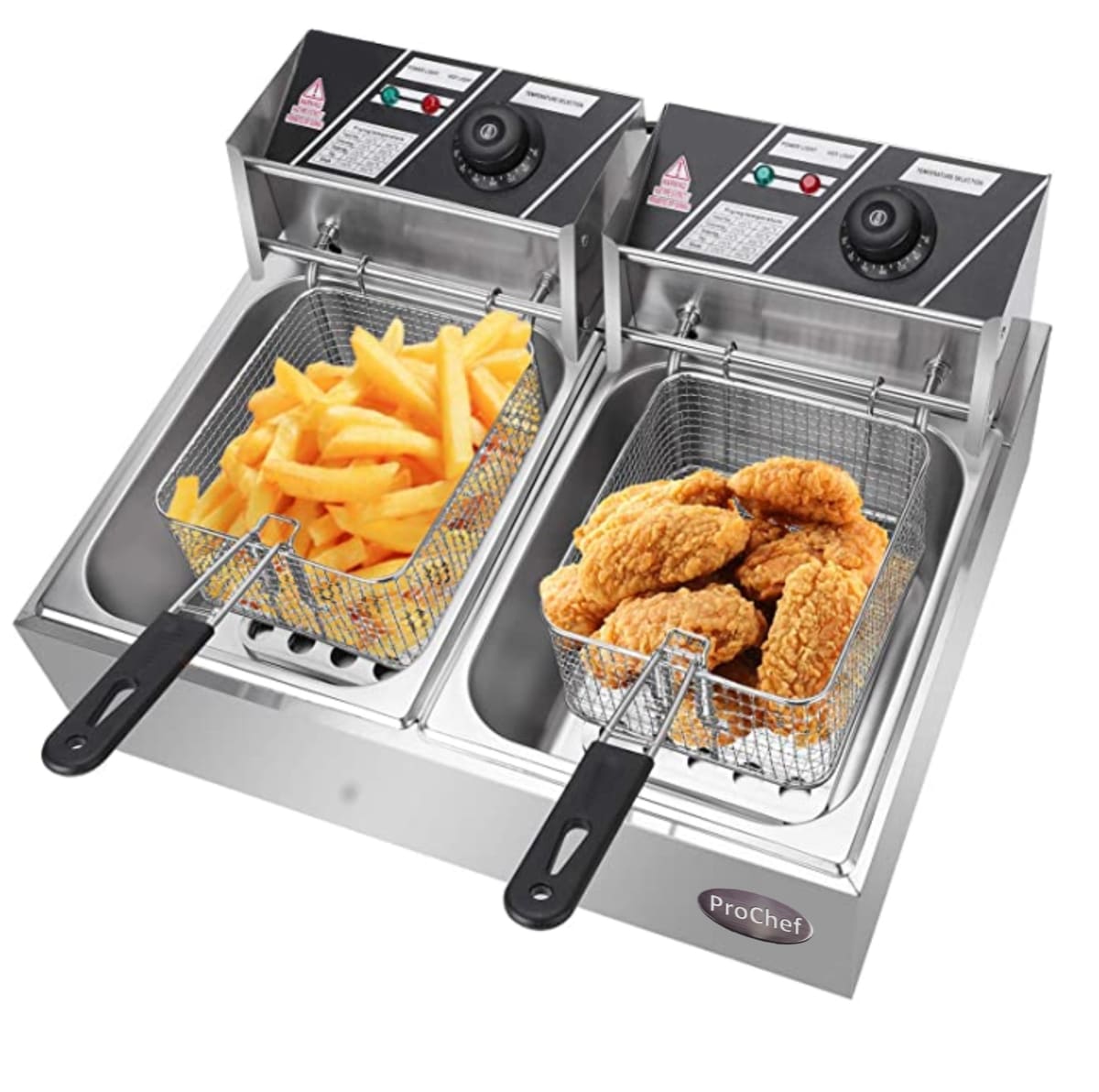 Freidora ProChef Electrica 2 Depositos 5,5 Lt. c/u1