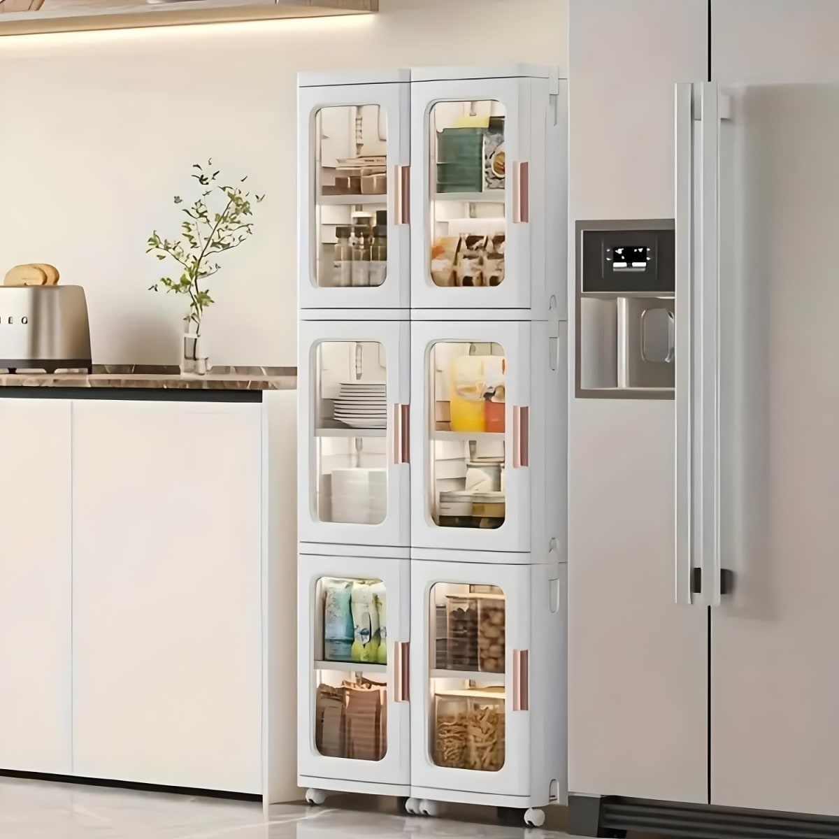 Carro Armario Organizador Plástico 3 niveles 25x29x126 cm.8