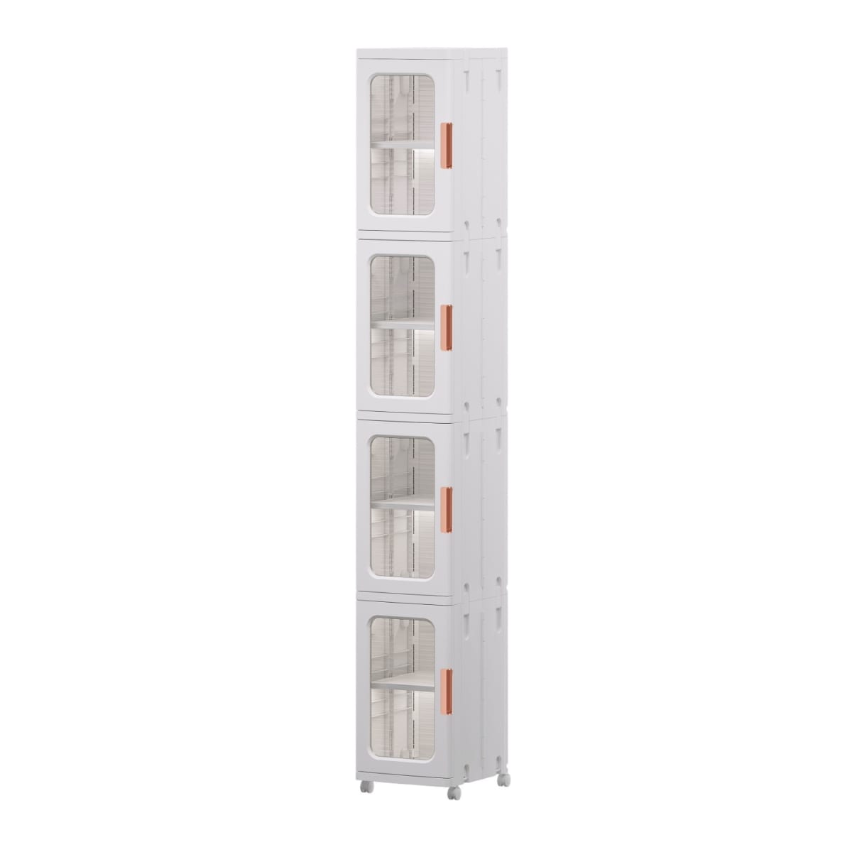 Carro Armario Organizador Plástico 4 niveles 25x29x166 cm.2