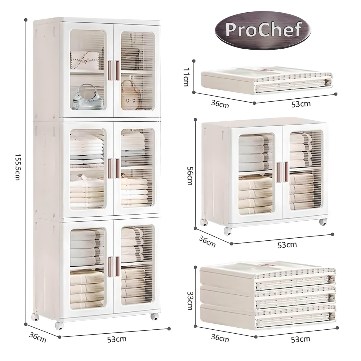 Armario Plastico 2 Cuerpos 3 Niveles. 53x36x156 cm.5