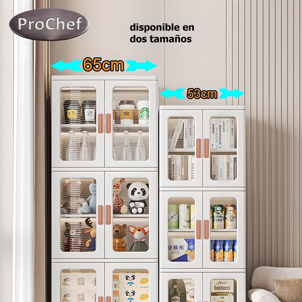 Armario Plastico 2 Cuerpos 3 Niveles. 53x36x156 cm.6