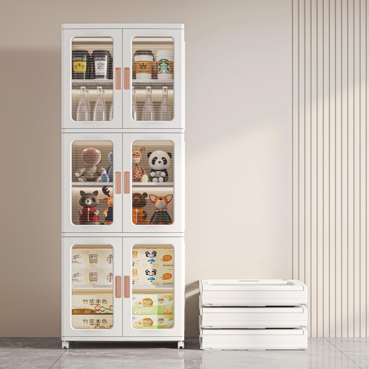 Armario Plastico 2 Cuerpos 3 Niveles. 53x36x156 cm.3