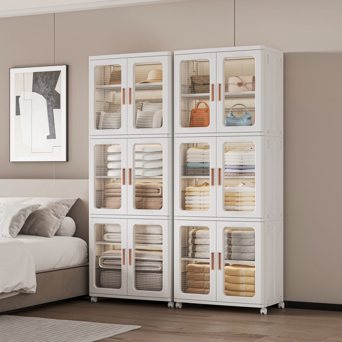 Armario Plástico 2 Cuerpos 3 niveles 65x39x172 cm4