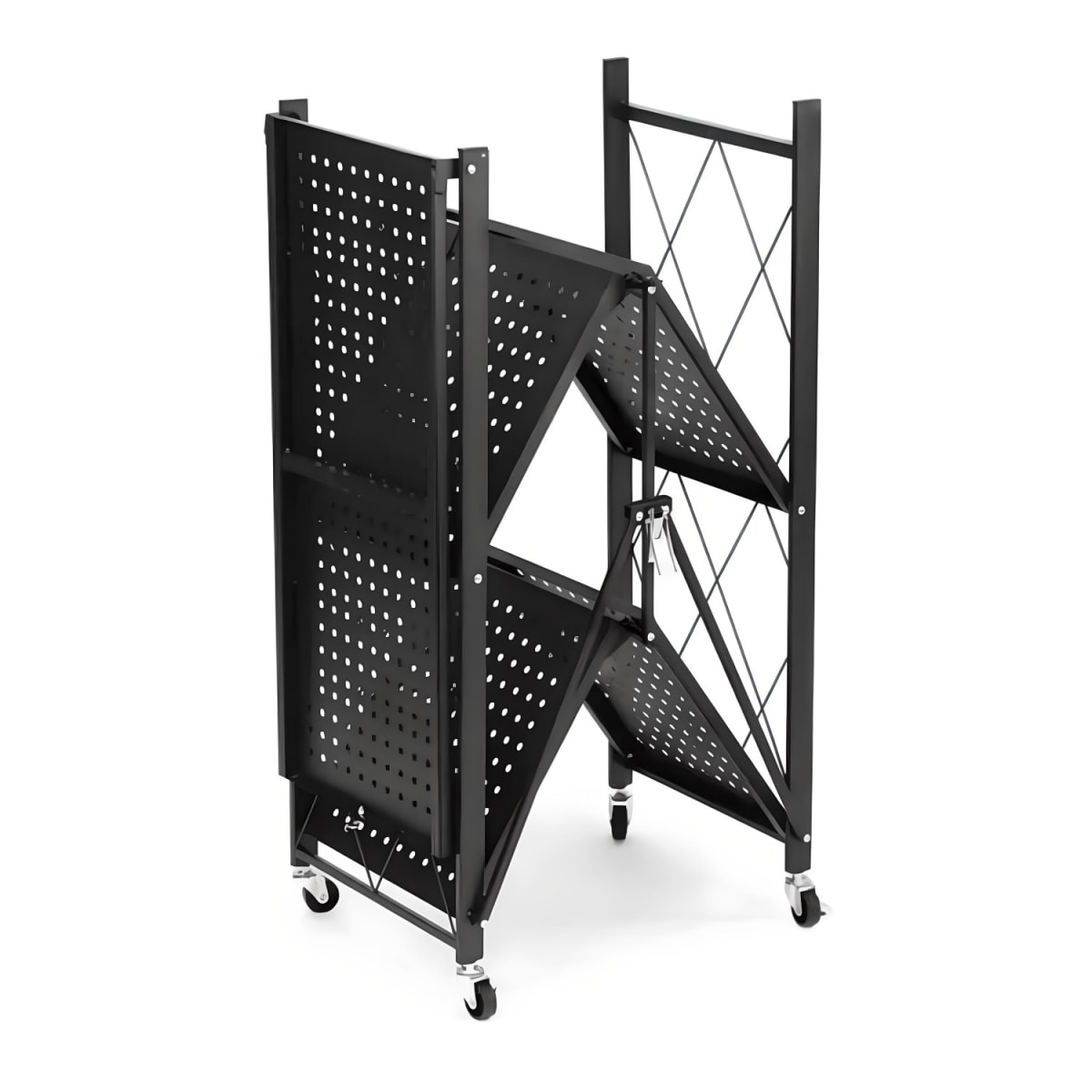 Estante Plegable de Acero con Ruedas. 3 bandejas7