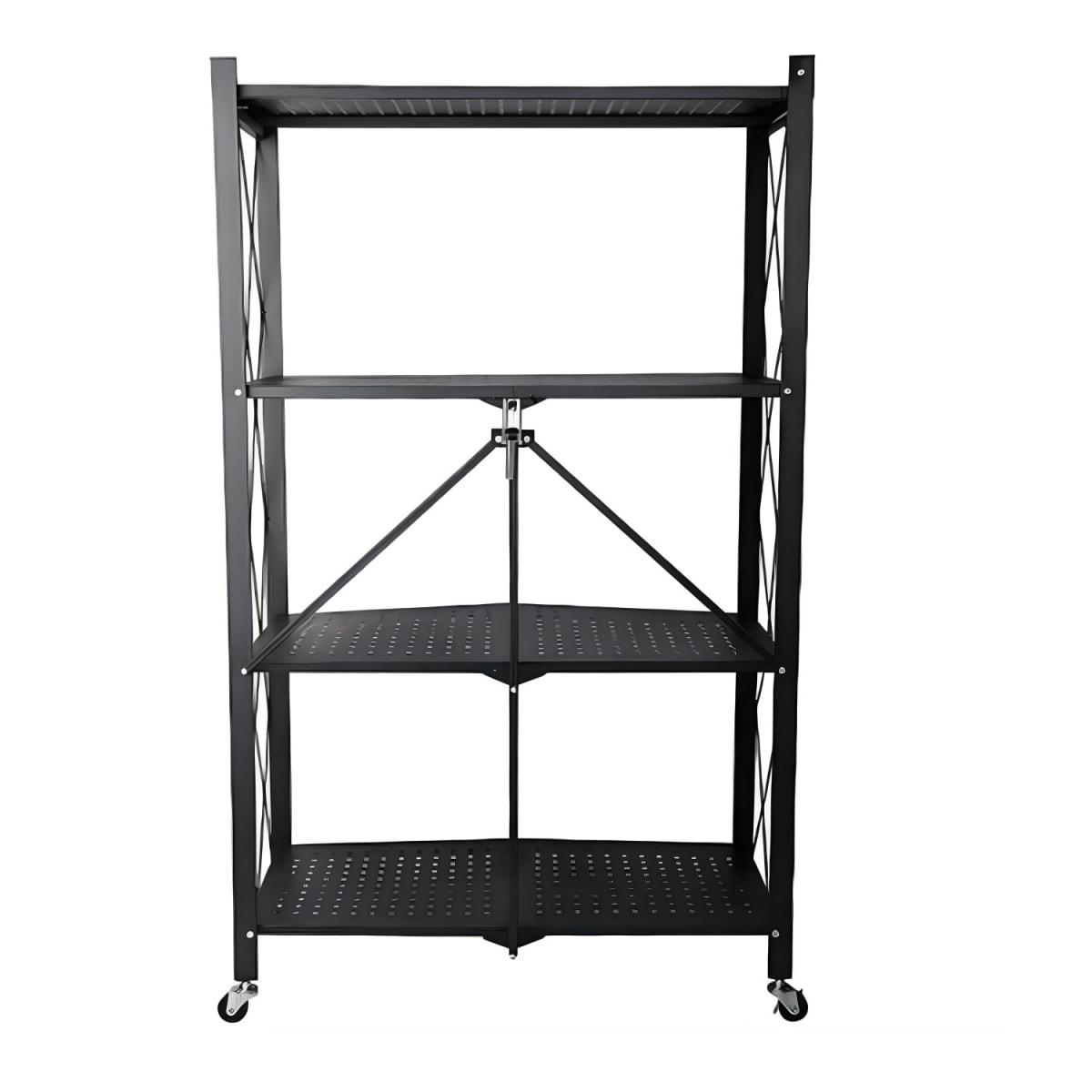 Estante Plegable de Acero con Ruedas. 4 bandejas.4