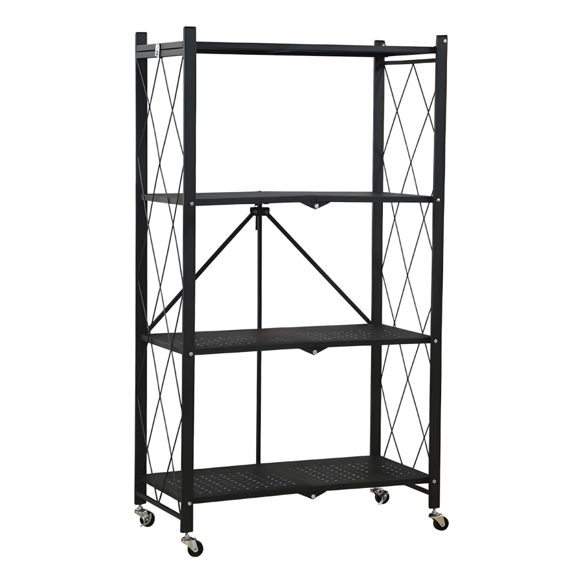 Estante Plegable de Acero con Ruedas. 4 bandejas.3