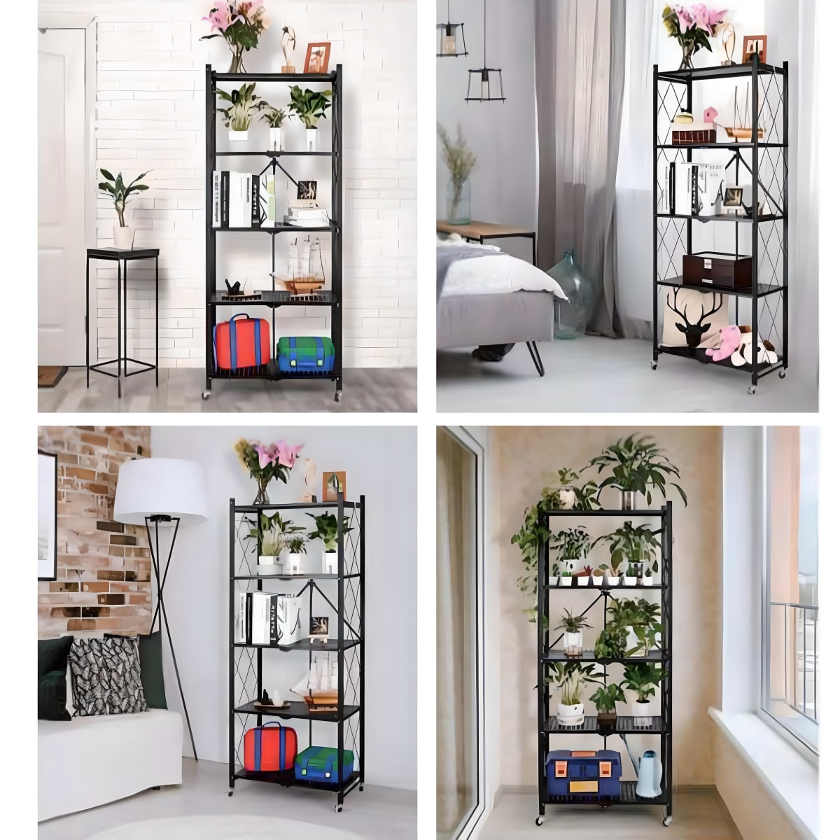 Estante Plegable de Acero con Ruedas. 5 bandejas9