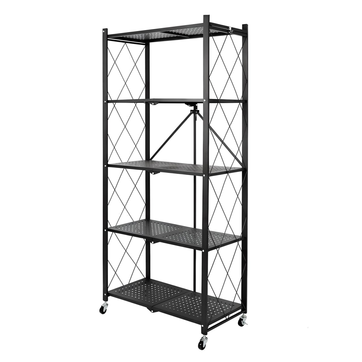 Estante Plegable de Acero con Ruedas. 5 bandejas3