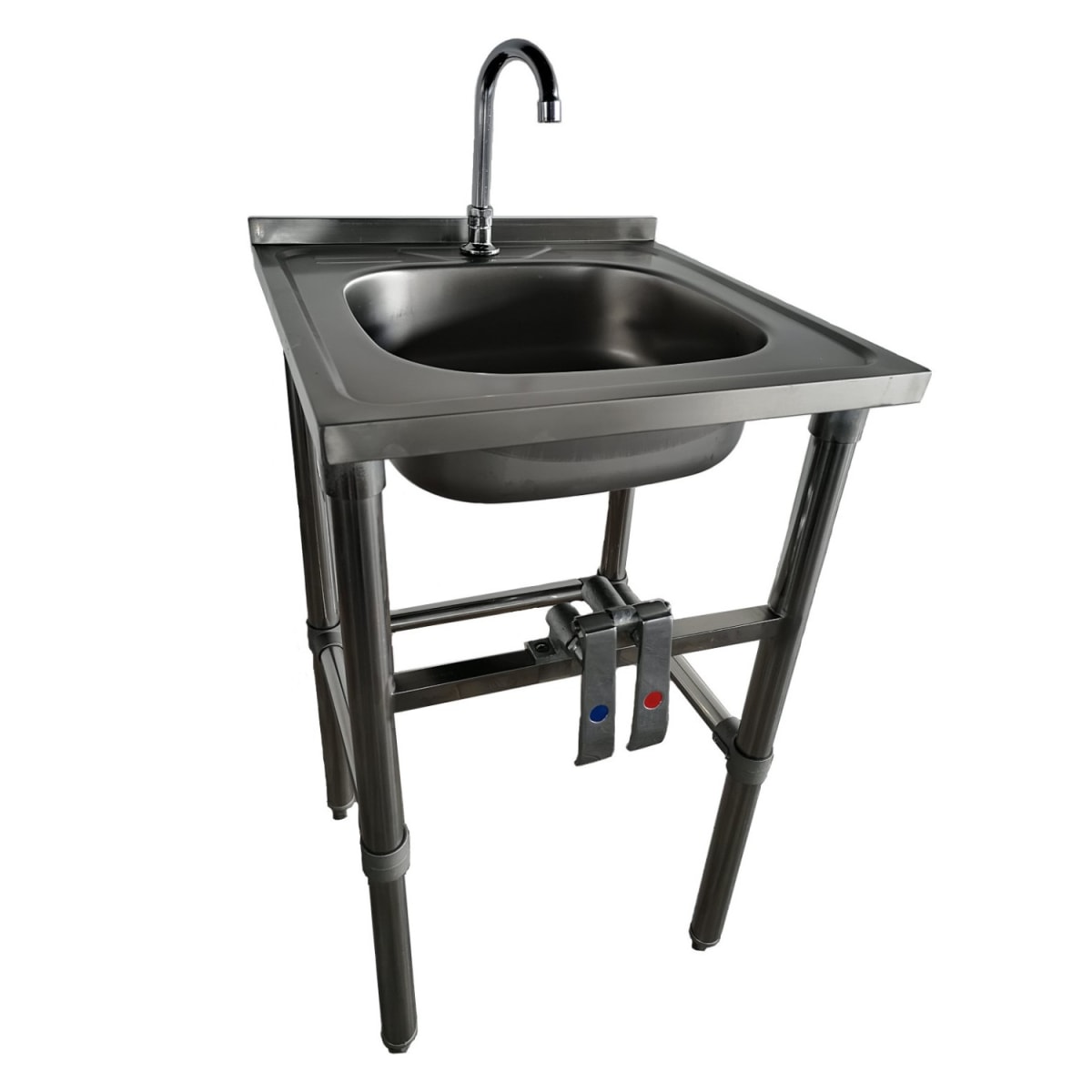 Lavamanos Accion Rodilla Acero Inox. con griferia2