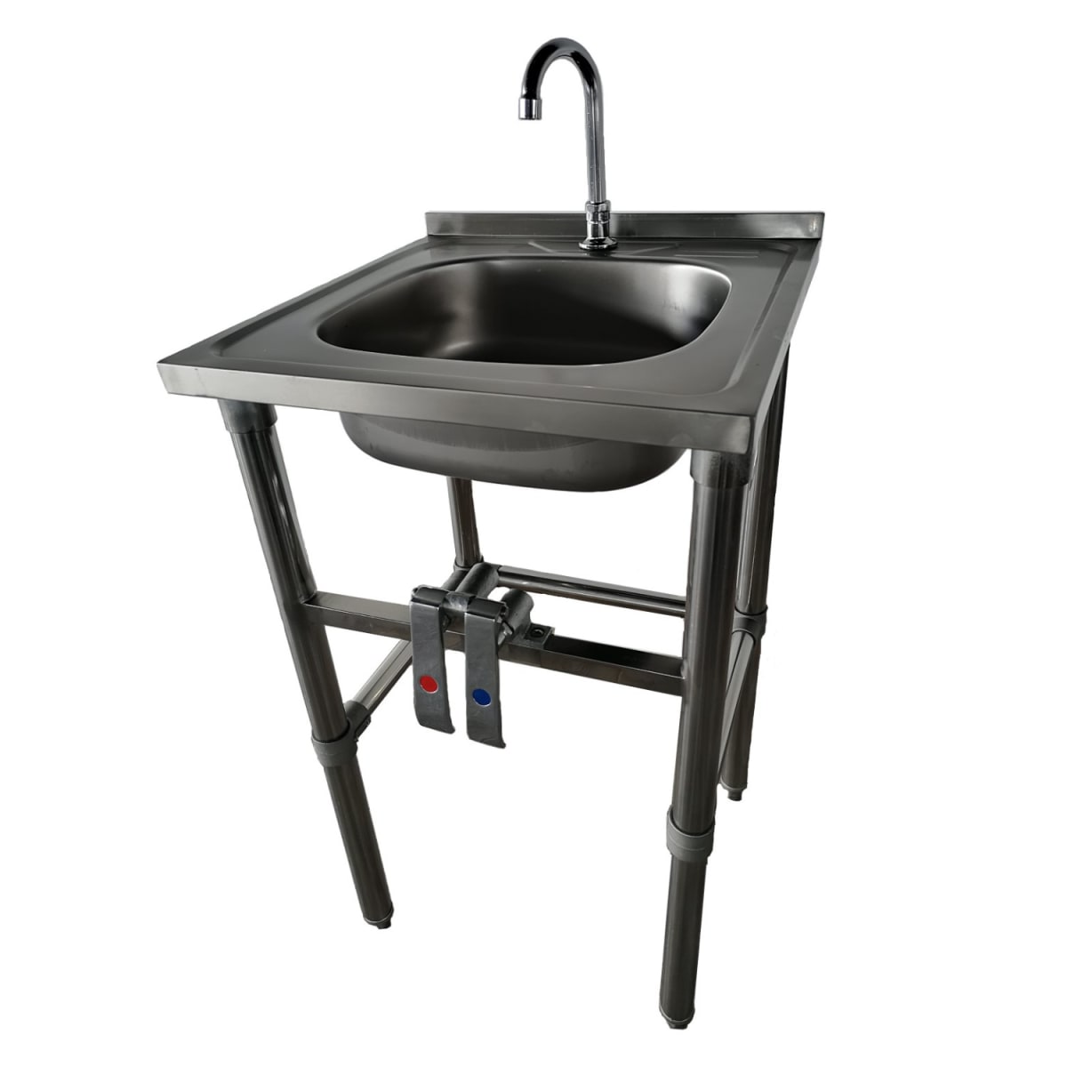 Lavamanos Accion Rodilla Acero Inox. con griferia1