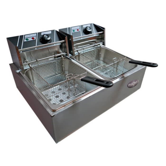 Freidora ProChef Electrica 2 Depositos 5,5 Lt. c/u2