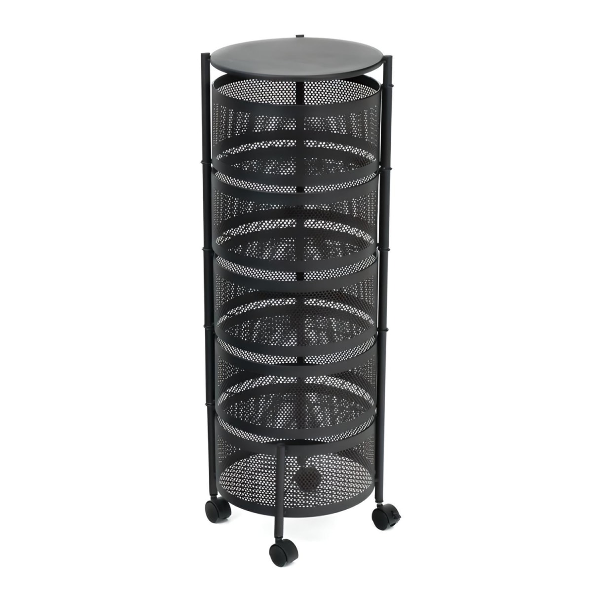 Carro Organizador 5 Canastos Pivotantes Redondos4