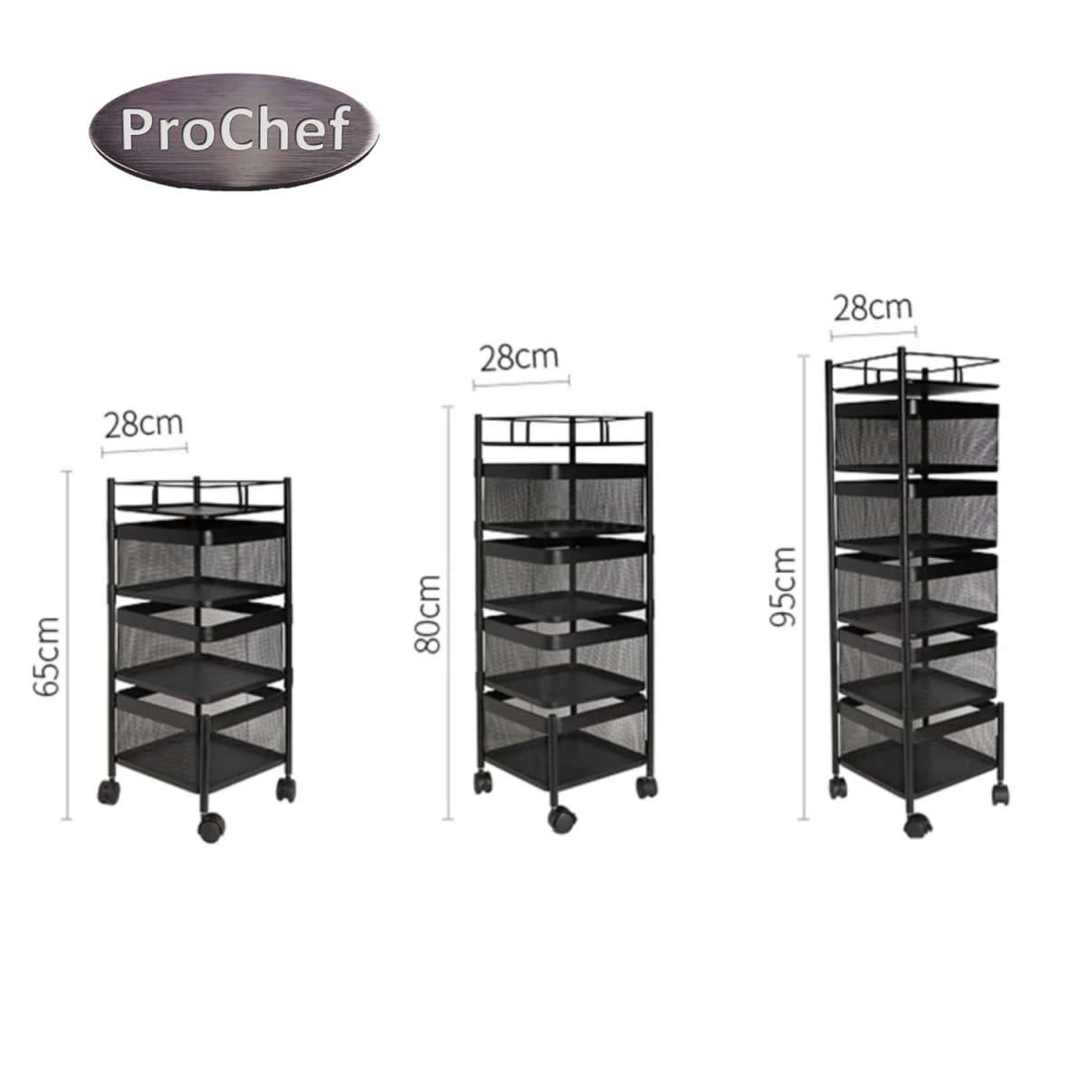 Carro Organizador 4 Canastos Pivotantes Cuadrados12