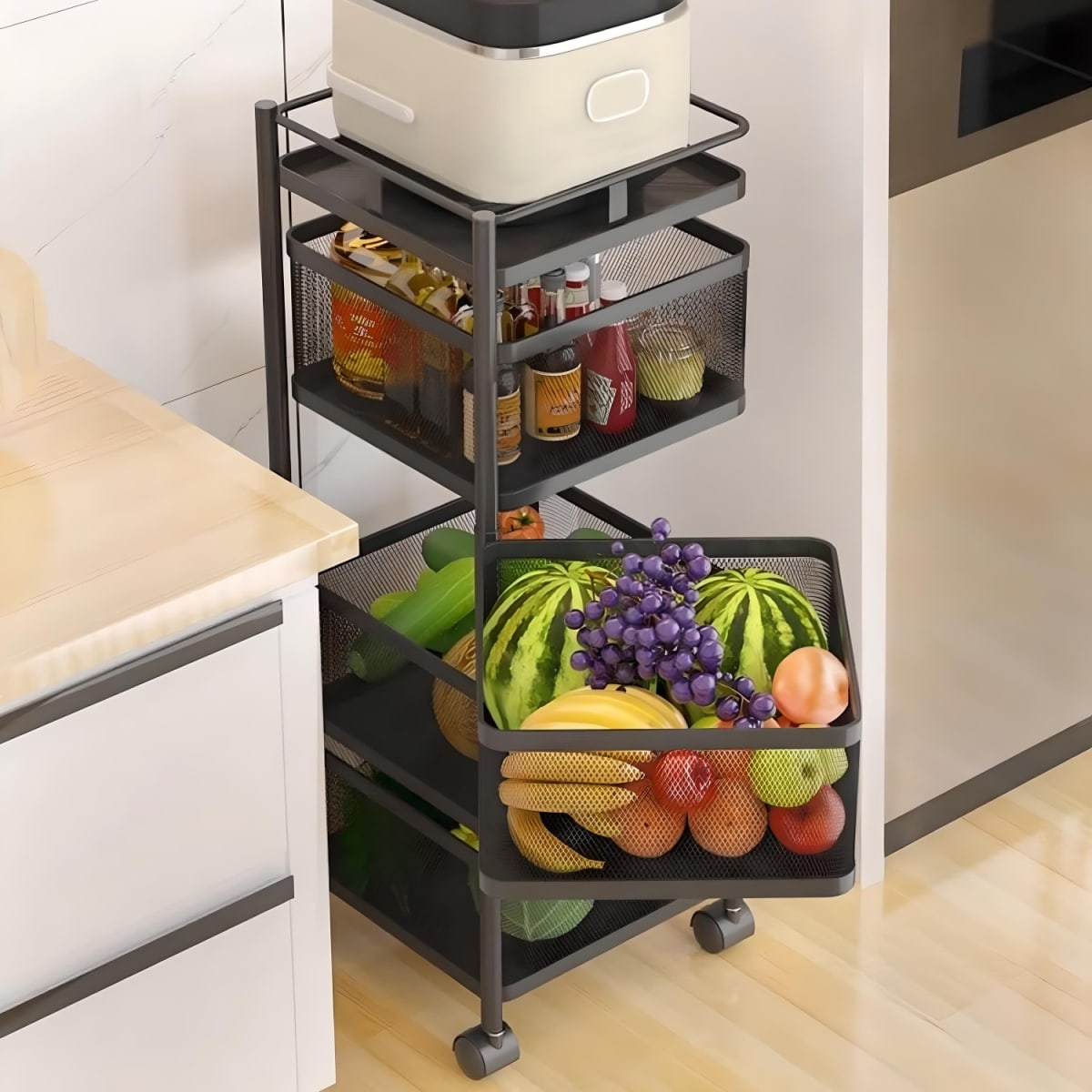 Carro Acero 3 Canastos Cuadrados4