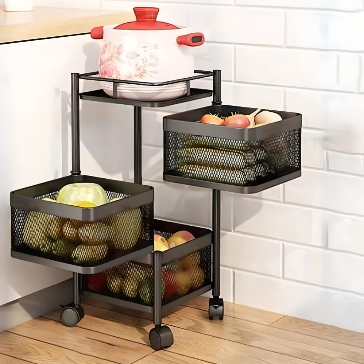 Carro Acero 3 Canastos Cuadrados3