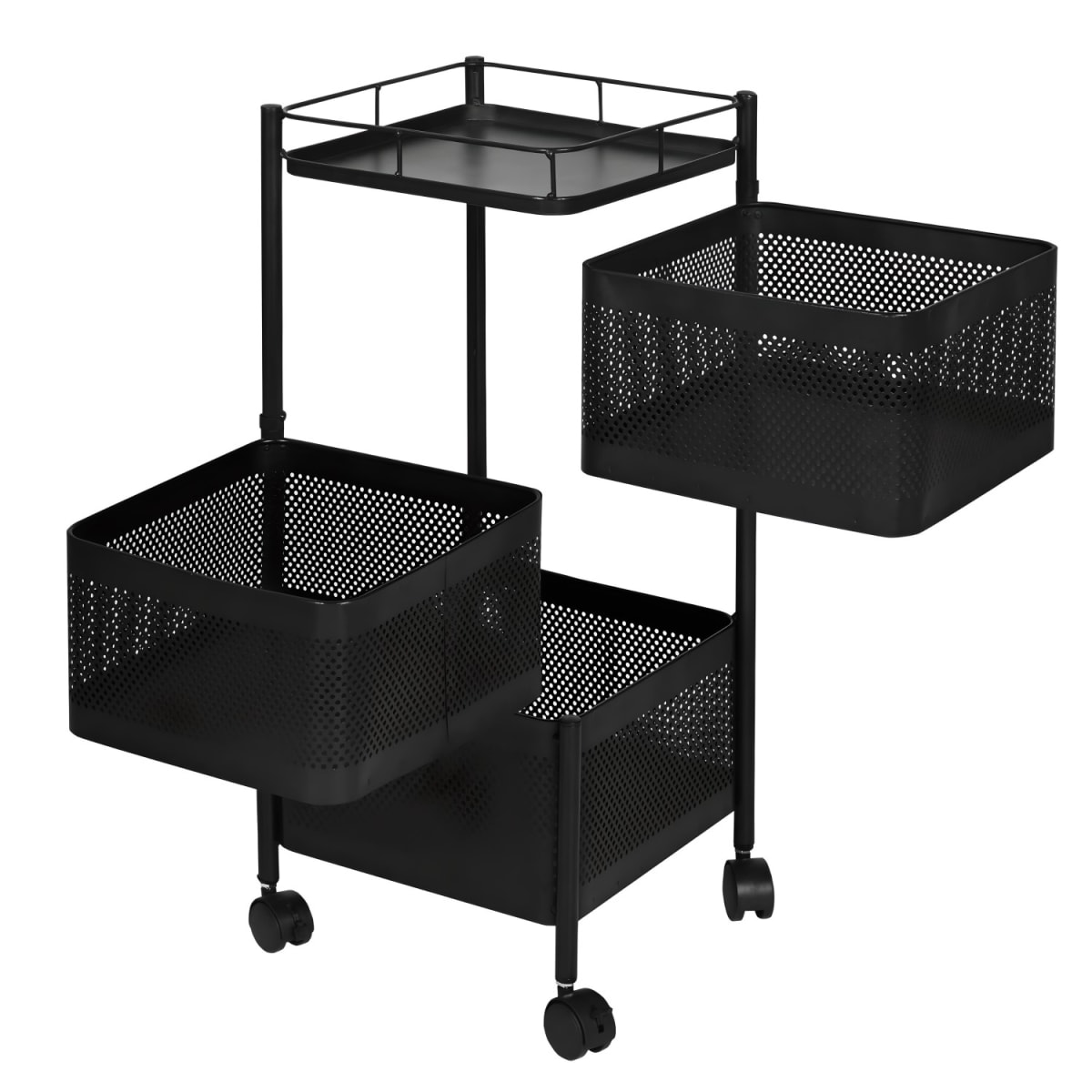 Carro Acero 3 Canastos Cuadrados2