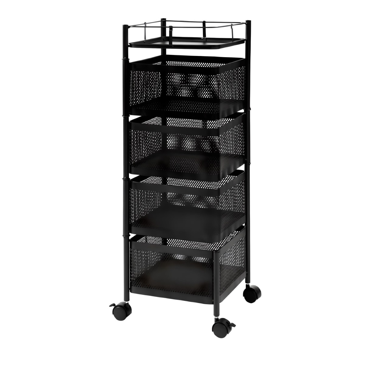 Carro Organizador 4 Canastos Pivotantes Cuadrados8