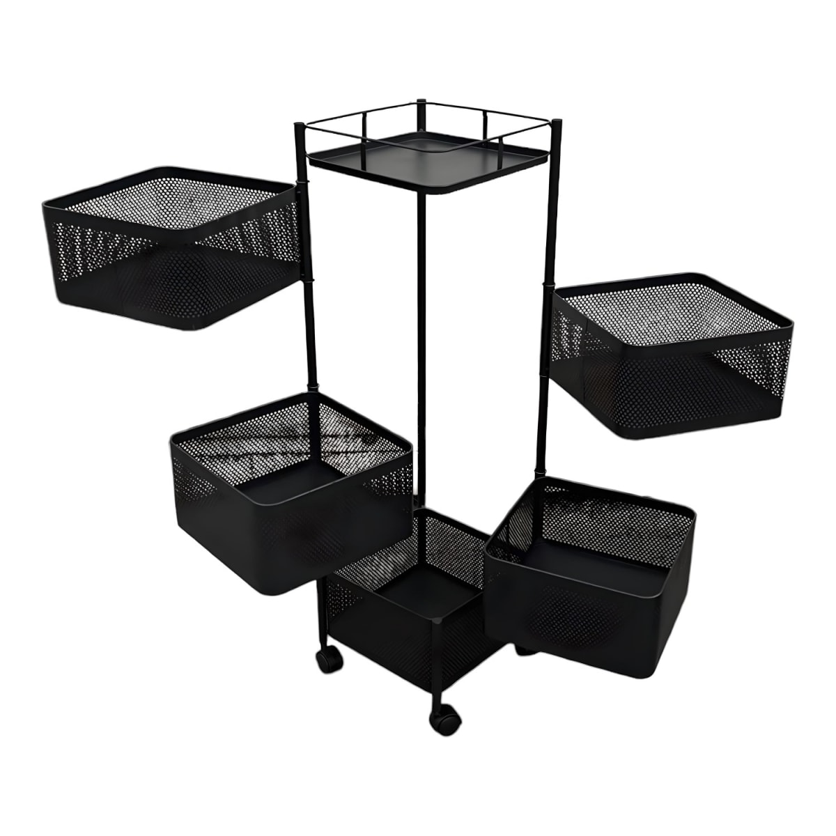 Carro Organizador 5 Canastos Pivotantes Cuadrados8