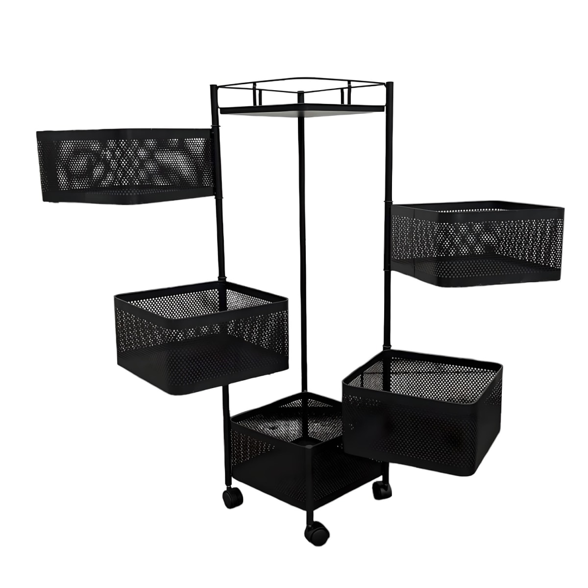 Carro Organizador 5 Canastos Pivotantes Cuadrados9