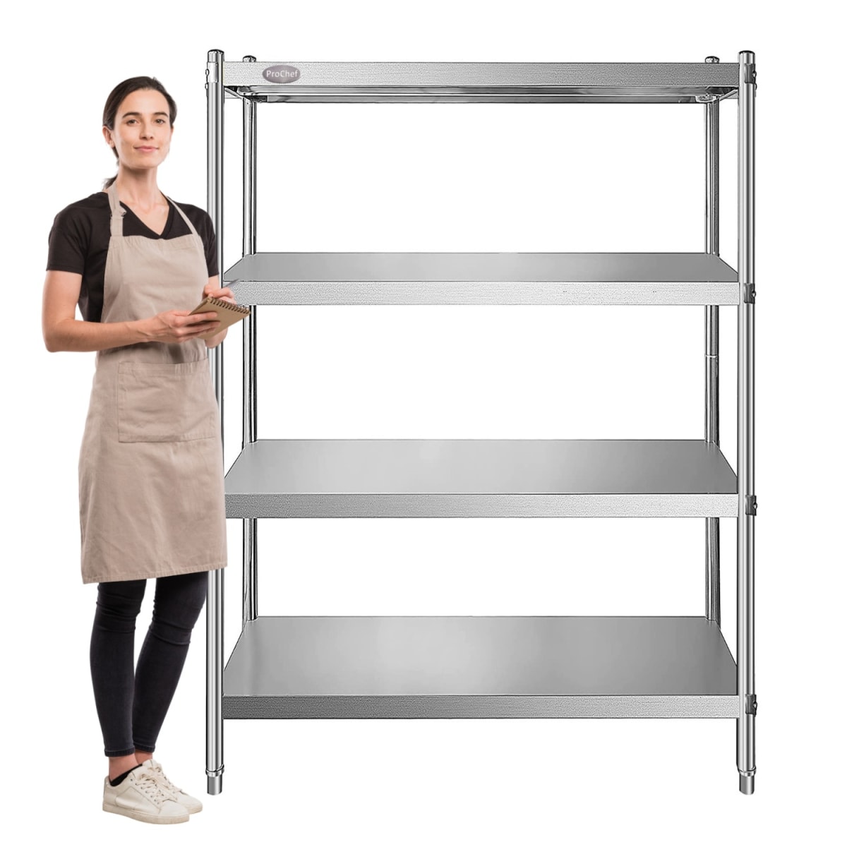 Estante 4 Bandejas lisas 120x50x180 cm. Acero Inox1