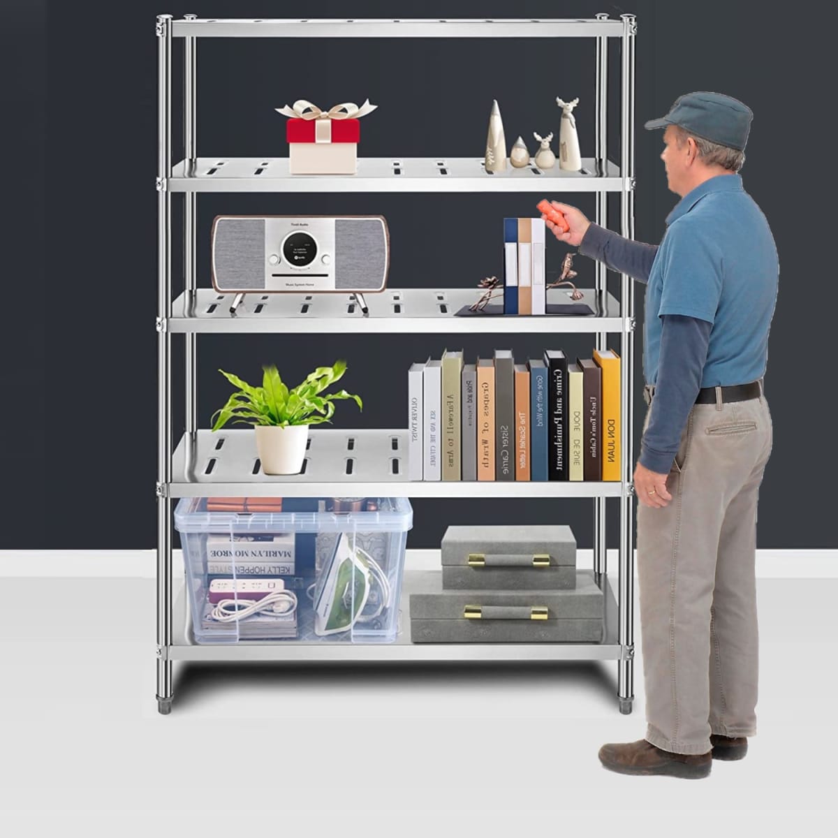 Estante 4 Bandejas perforadas. 120x50x180 cm. Inox4