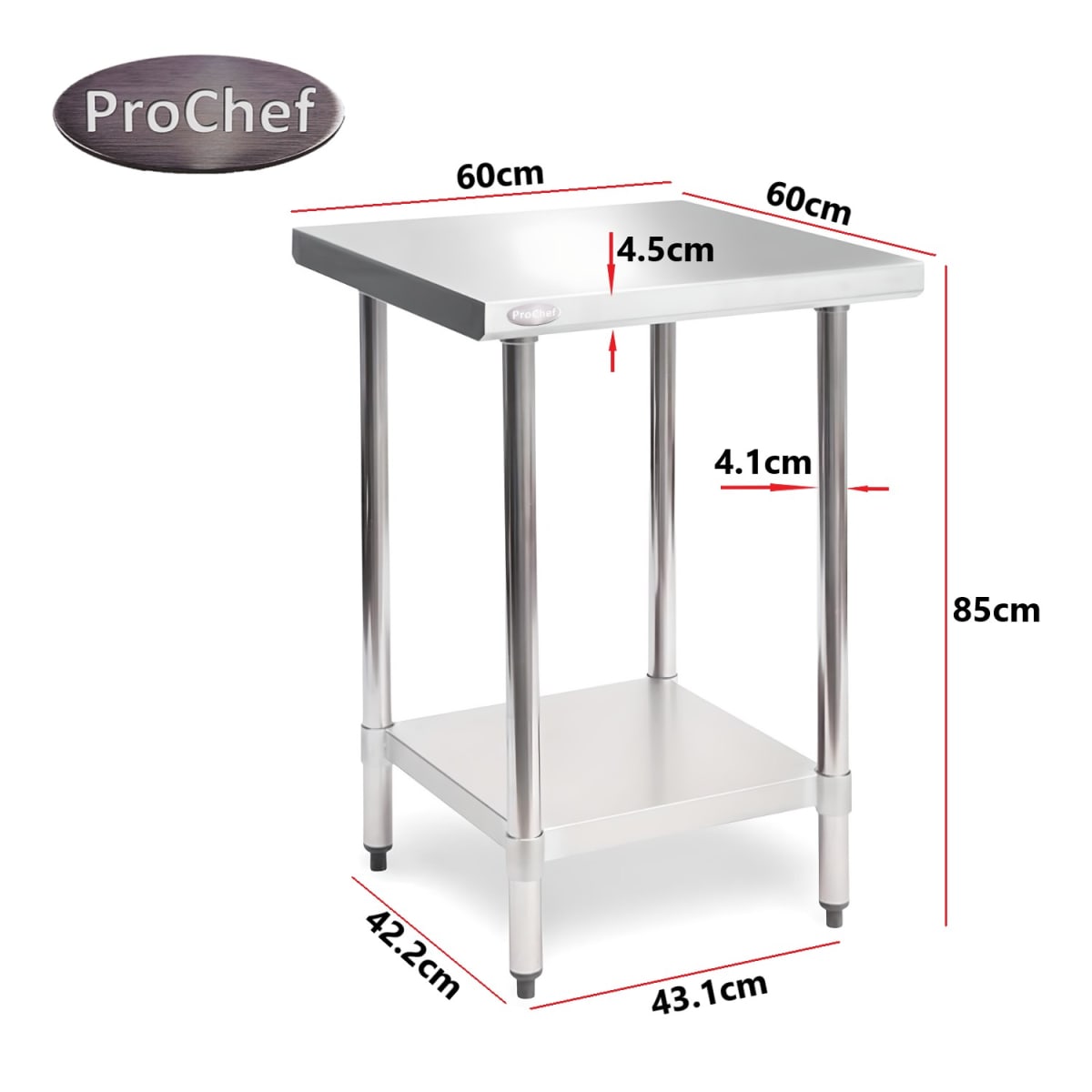 Meson Centro ECO Acero Inoxidable 60x60x85 cm7