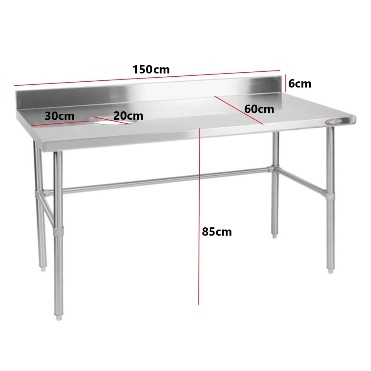 Meson Desconche 150x60x85 cm Acero Inoxidable2