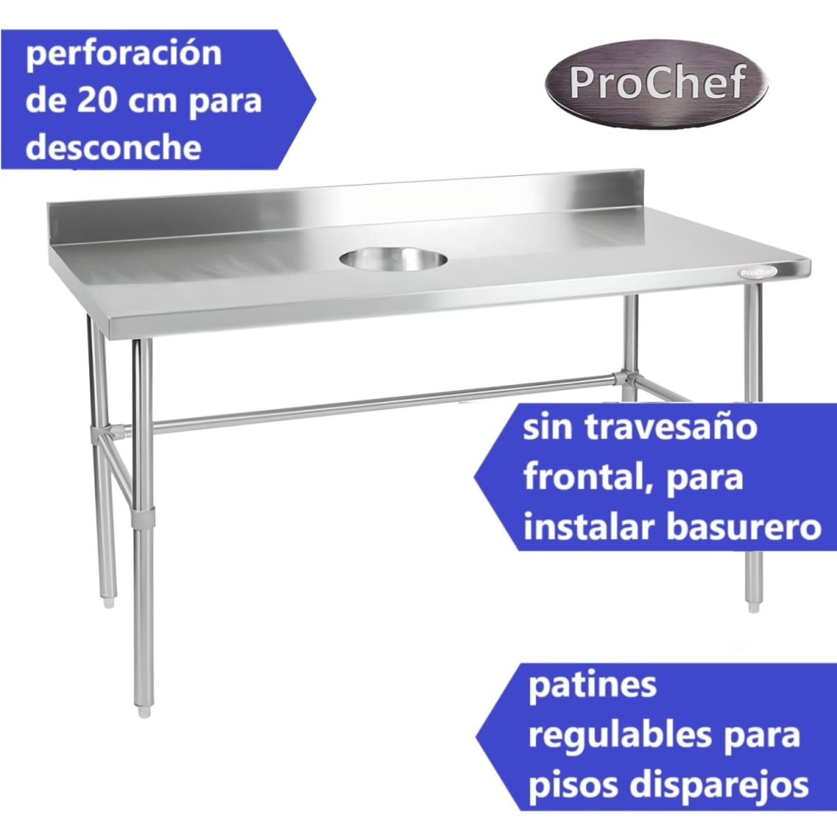 Meson Desconche 90x60x85 cm Acero Inoxidable4