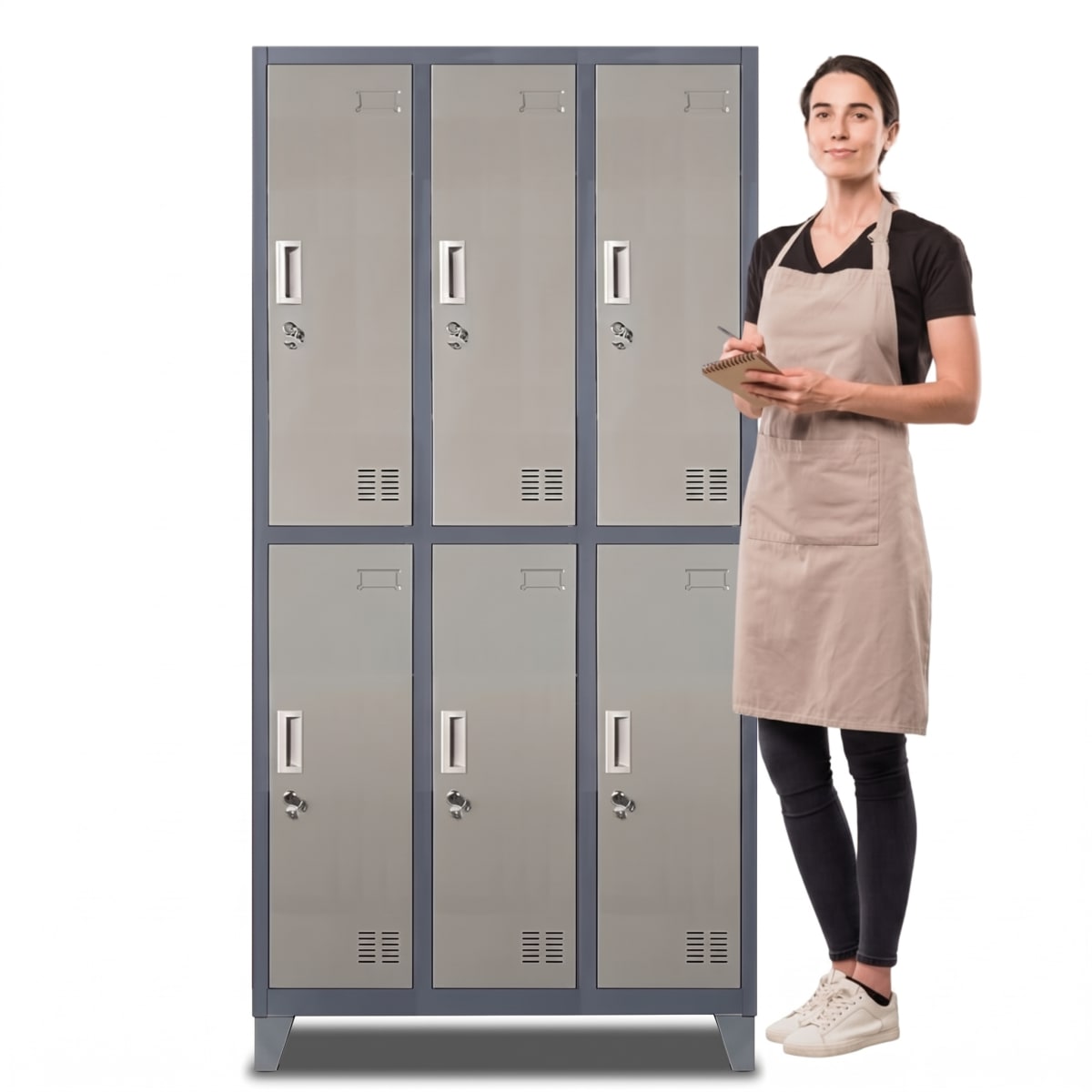 Locker Casillero Metalico 3 Cuerpos 6 Puertas con patas1