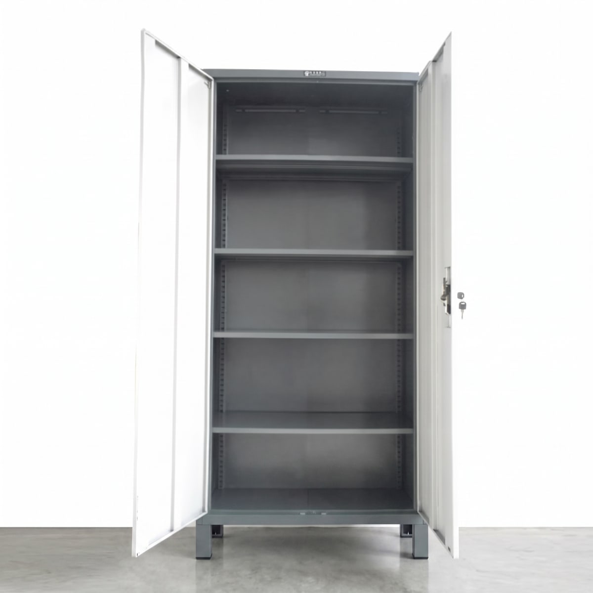 Armario Acero 90x40x185 cm. 2 Cuerpos 2 Puertas con patas3