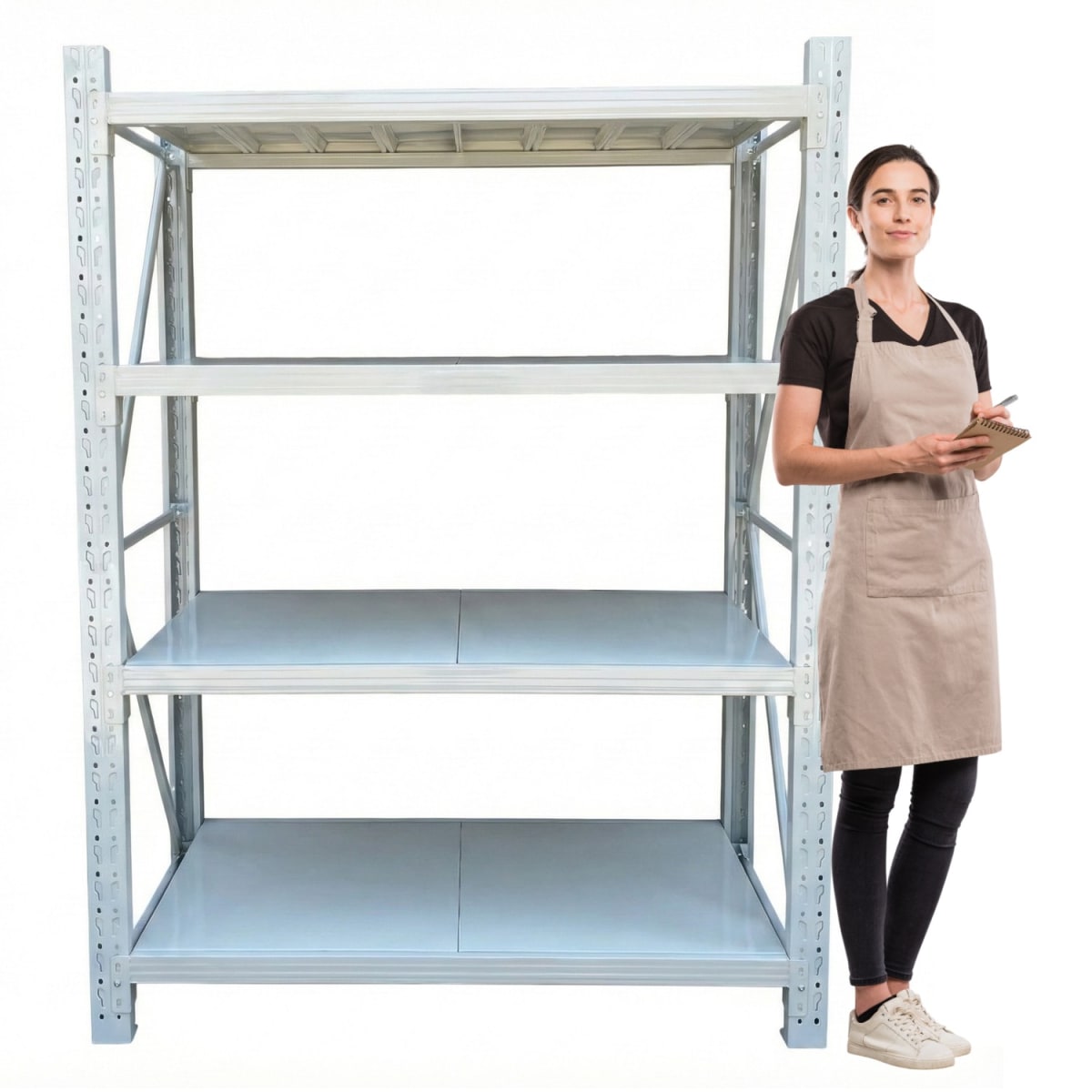 Rack 150x50x200 cm. 800 Kgs Gris Claro1