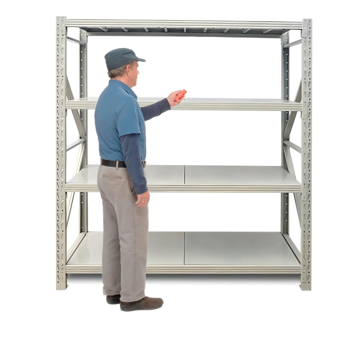 Estante acero 2x2 mt 4 bandejas Gris Capacidad 800 kg1