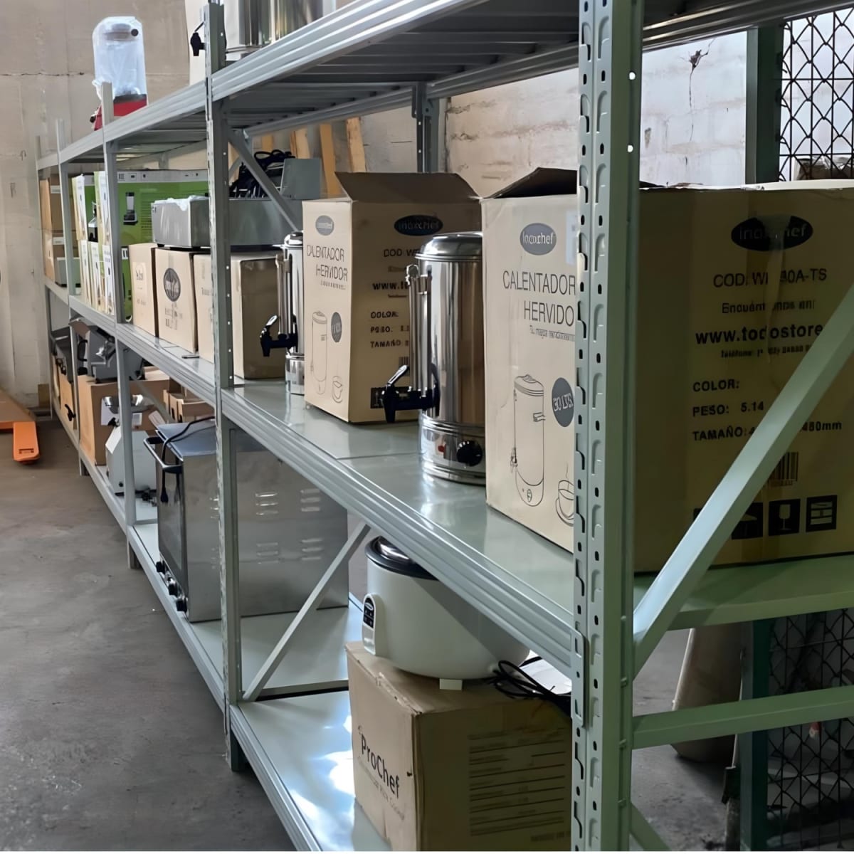 Estante acero 2x2 mt 4 bandejas Gris Capacidad 800 kg6