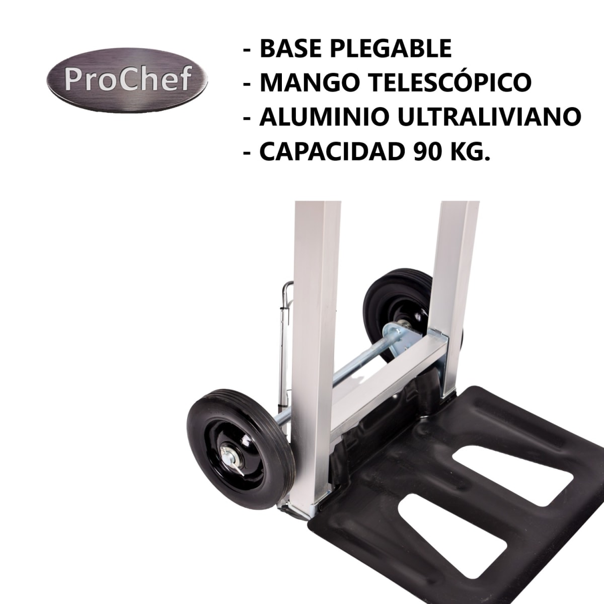 Carro Transportador Tipo Yegua Plegable Aluminio 90 Kg.6