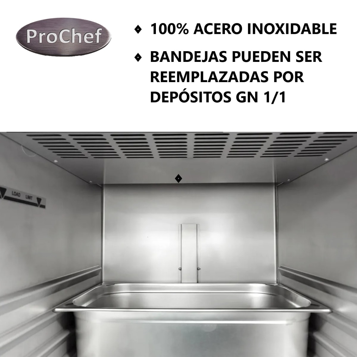 Congelador Industrial 860 Lt Acero Inox. Frío Forzado6