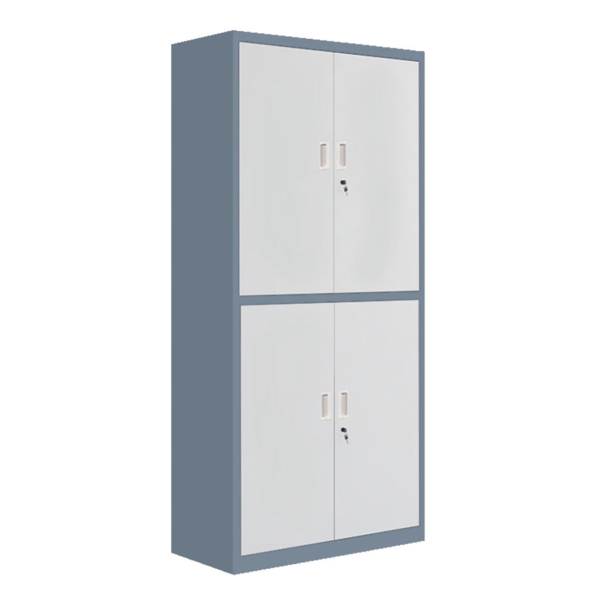 Armario de Acero 90x40x185 cm. 2 Cuerpos 4 Puertas Bandejas Horizontales2