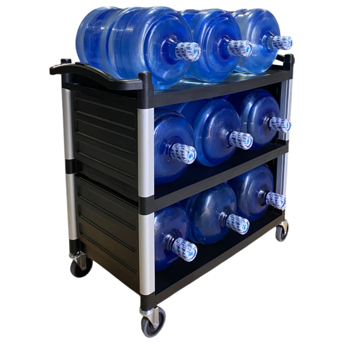 Carro Multiuso Plástico Grande Cerrado 100x50x92 Negro2