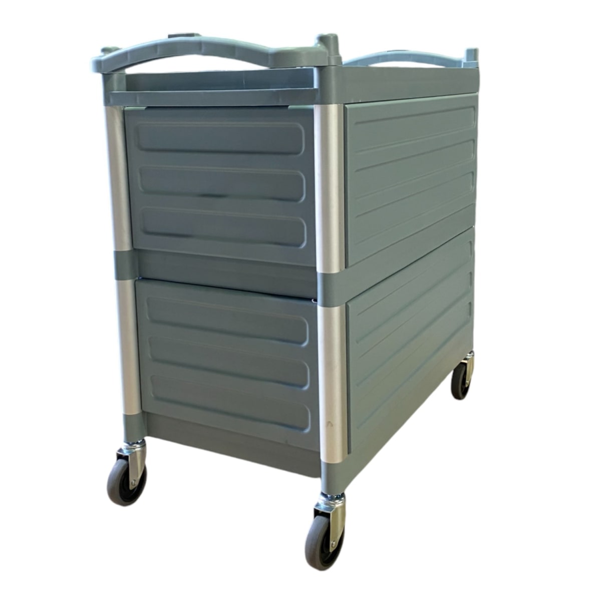 Carro Multiuso Plástico Grande Cerrado 100x50x92 Gris3