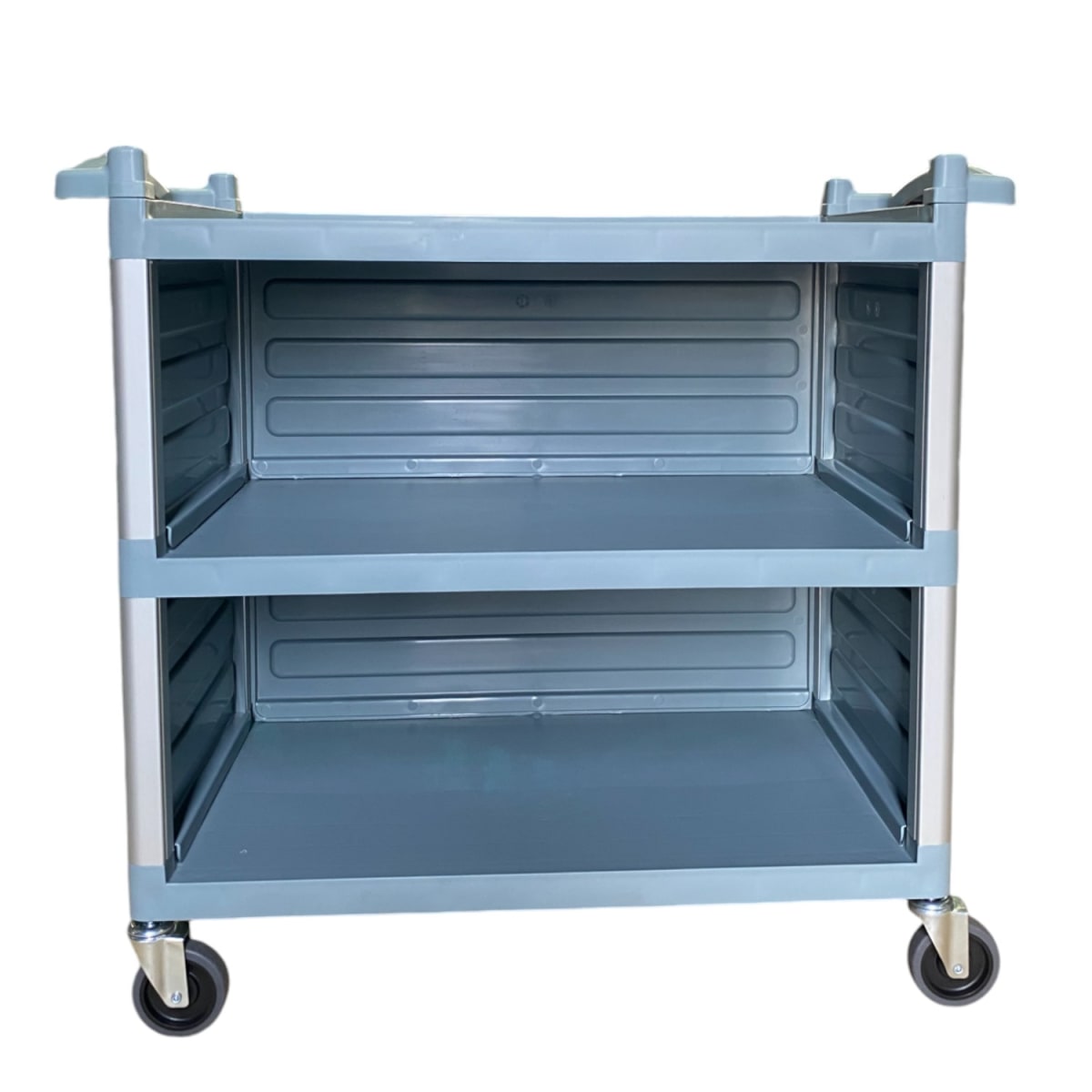 Carro Multiuso Plástico Grande Cerrado 100x50x92 Gris 4