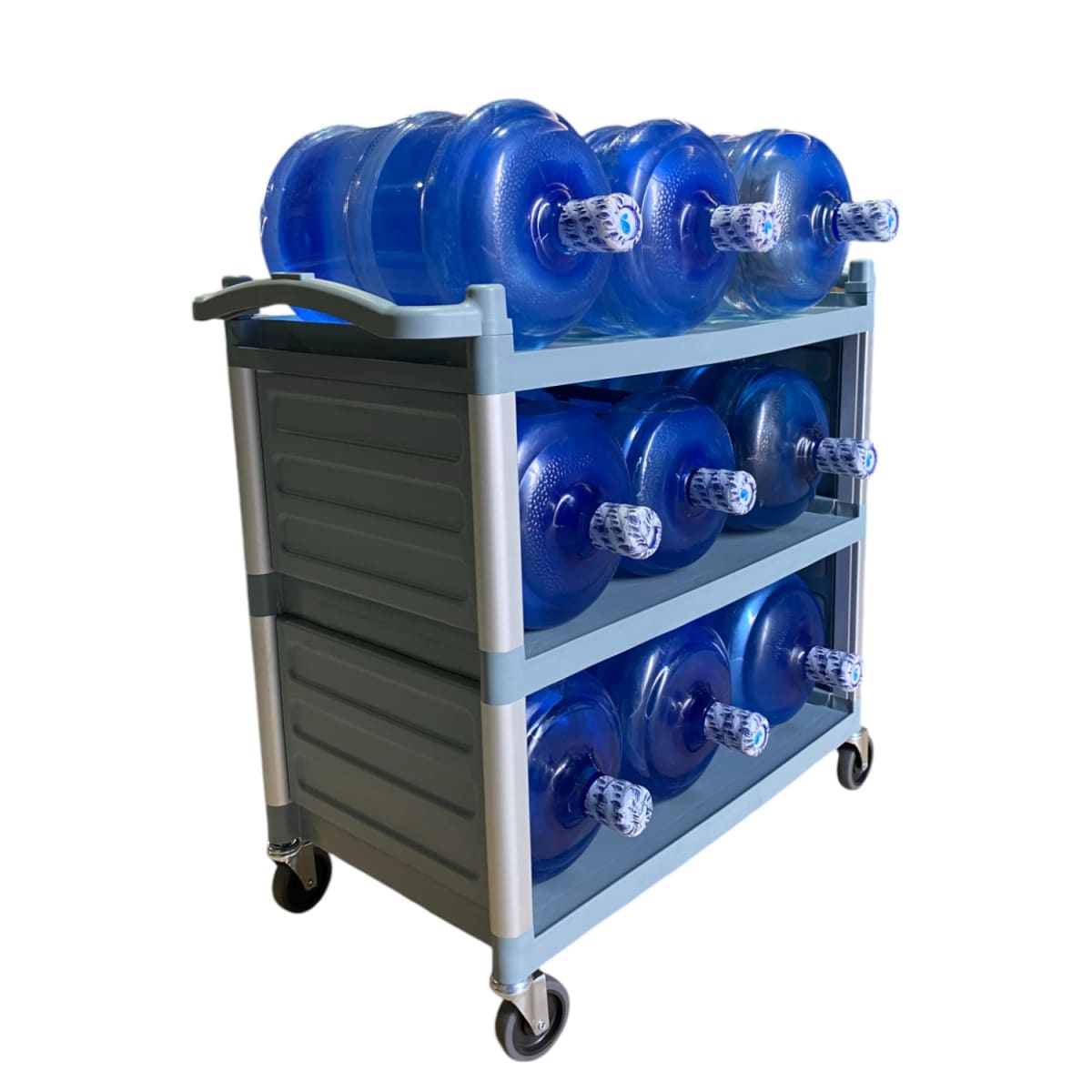 Carro Multiuso Plástico Grande Cerrado 100x50x92 Gris2